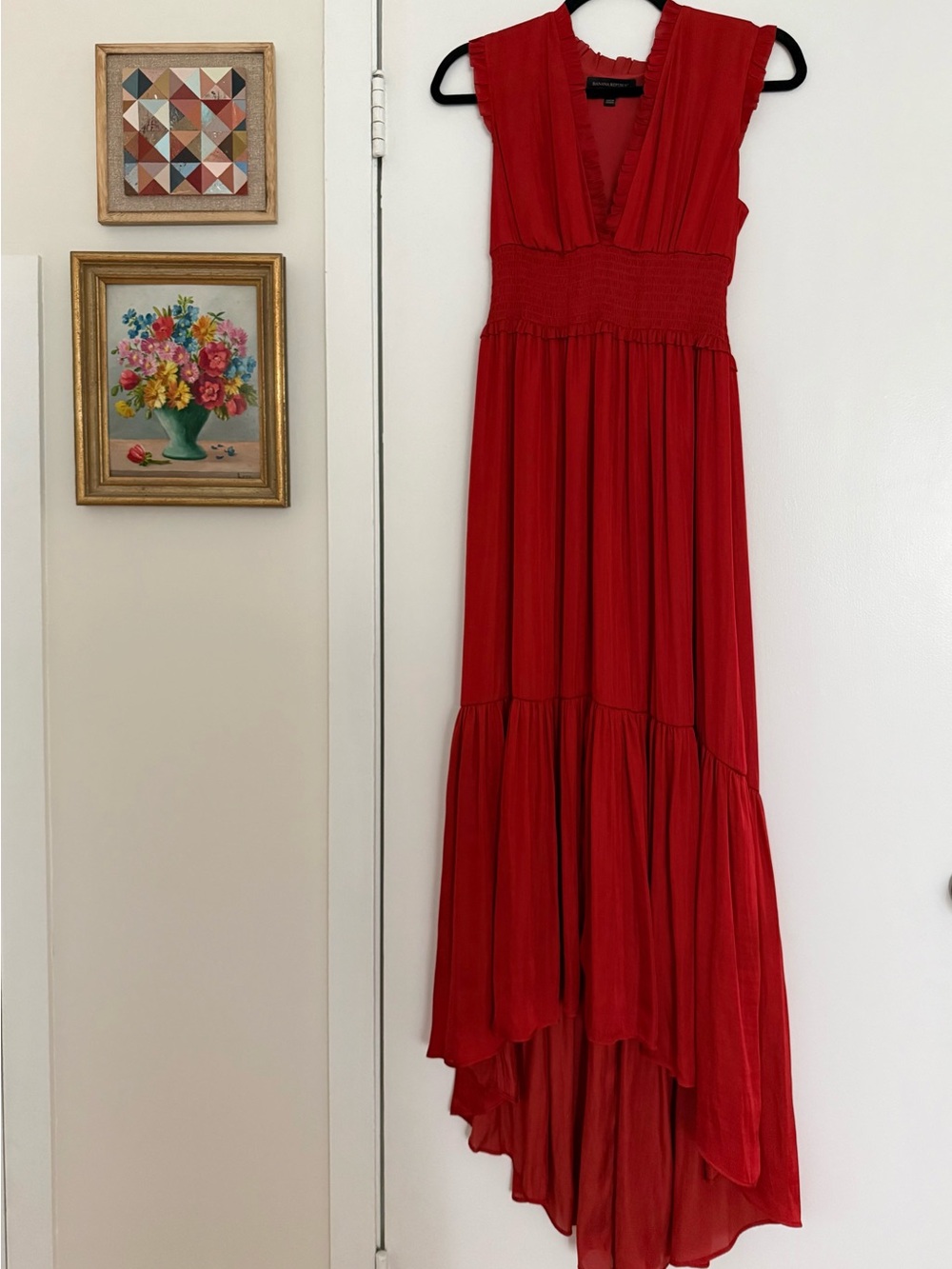 Banana Republic Satin High-Low dress size 4